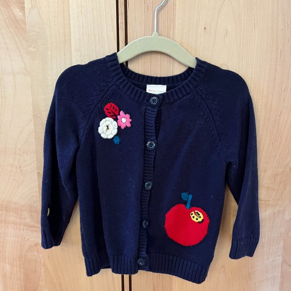 Hanna Andersson embroidered cardigan 18-24 months (80 cm)